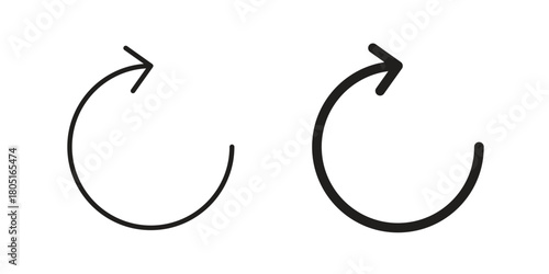 Rotate right icon concept vector illustration. logotype icon designs