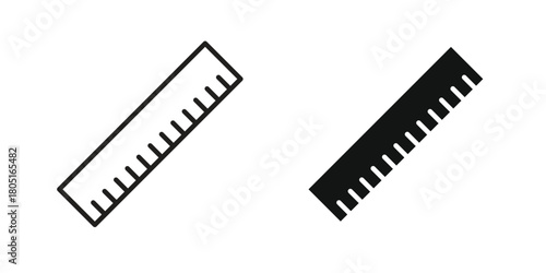 Ruler combined icon concept vector illustration. logotype icon designs