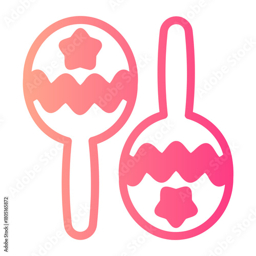 maracas gradient icon