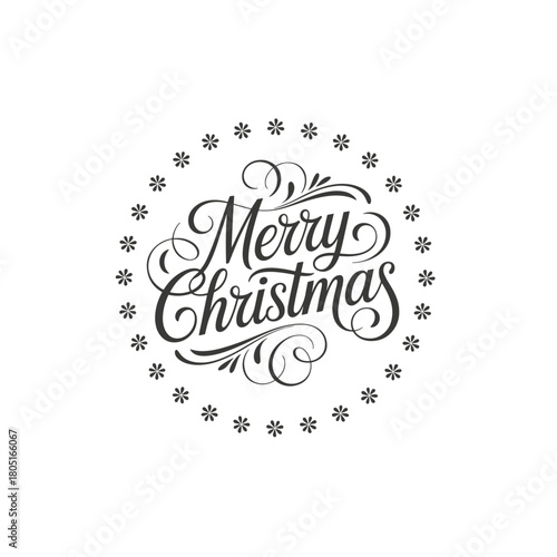 Classic Holiday Card Design with Chritsmas Greetings and Holly Ornaments

