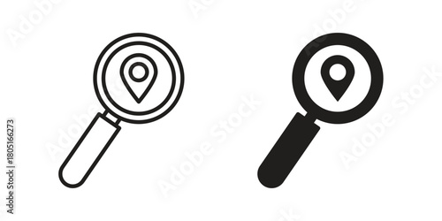 Search Location icon concept vector illustration. logotype icon designs
