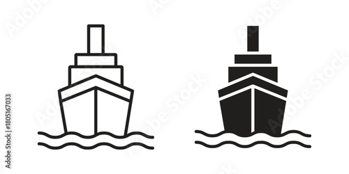 Ship icon concept vector illustration. logotype icon designs