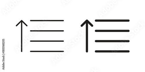 Sort amount up icon concept vector illustration. logotype icon designs