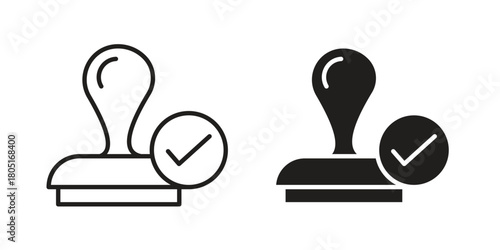 Stamp icon concept vector illustration. logotype icon designs