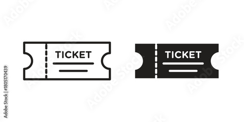 Ticket icon concept vector illustration. logotype icon designs