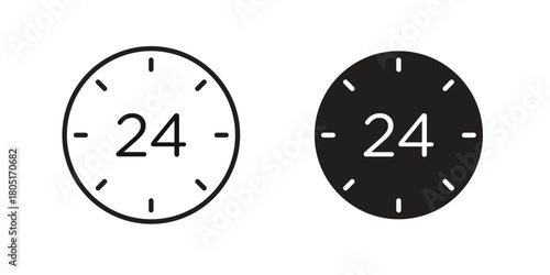 Time twenty four icon concept vector illustration. logotype icon designs