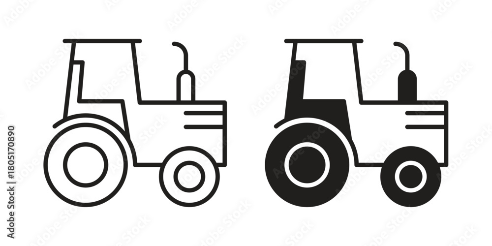 Fototapeta premium Tractor icon concept vector illustration. logotype icon designs