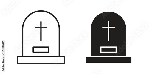 Tombstone icon concept vector illustration. logotype icon designs