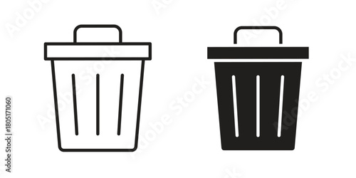 Trash icon concept vector illustration. logotype icon designs