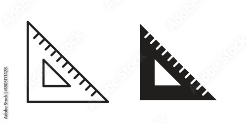 Triangle ruler icon concept vector illustration. logotype icon designs