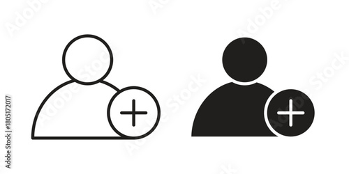 User add icon concept vector illustration. logotype icon designs