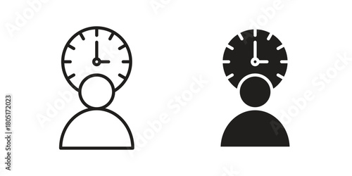 User time icon concept vector illustration. logotype icon designs