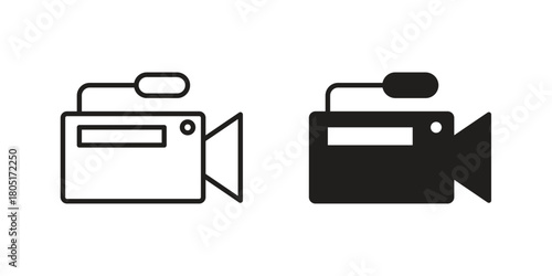 Video camera icon concept vector illustration. logotype icon designs