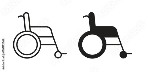 Wheelchair icon concept vector illustration. logotype icon designs