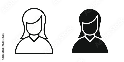 Woman icon concept vector illustration. logotype icon designs