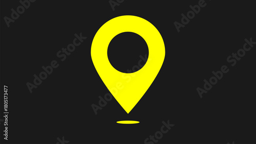Simple location pin marker icon showing a point on a map. Ideal for GPS navigation, route planning, city guides, and mobile app interfaces.