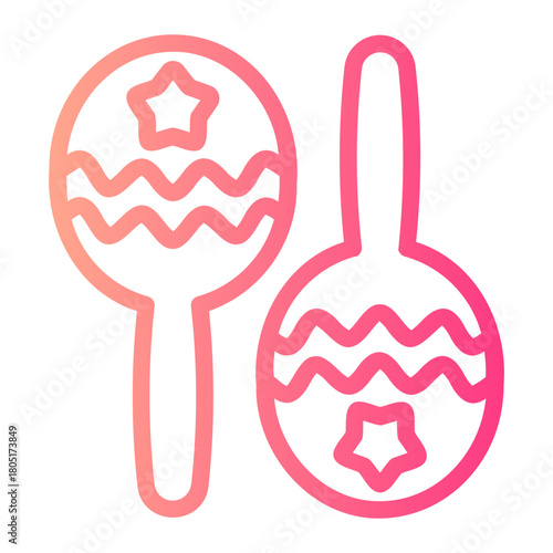 maracas gradient icon