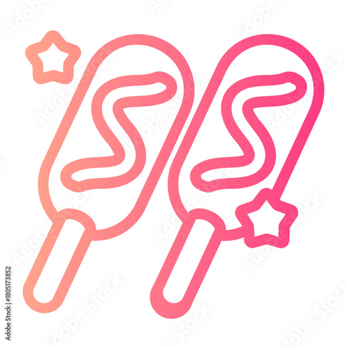 corn dog gradient icon