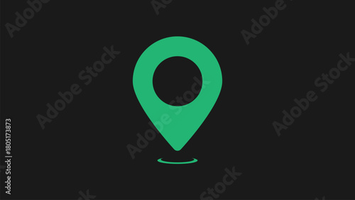 Vector map pin icon representing a location or destination on a map. Clean minimal symbol used for navigation, GPS apps, geotags, and travel services.