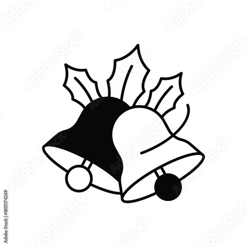 Midnight Bell icon clean and modern vector illustration