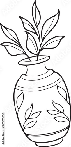 Traditional Vase Tattoo Stencil T-shirt Print Vector