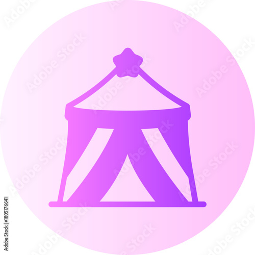 circus tent gradient icon