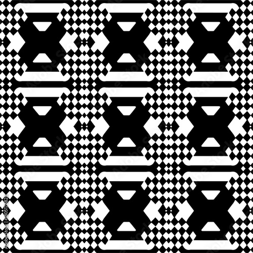  Abstract texture for fabric print, clotht,card, table cloth,tapestry, furniture, banner, cover, invitation, decoration, wrapping.Seamless repeating pattern. Black and white color.