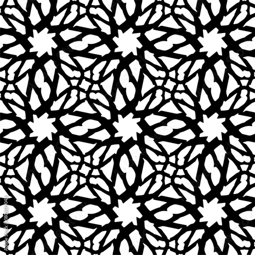  Abstract texture for fabric print, clotht,card, table cloth,tapestry, furniture, banner, cover, invitation, decoration, wrapping.Seamless repeating pattern. Black and white color.