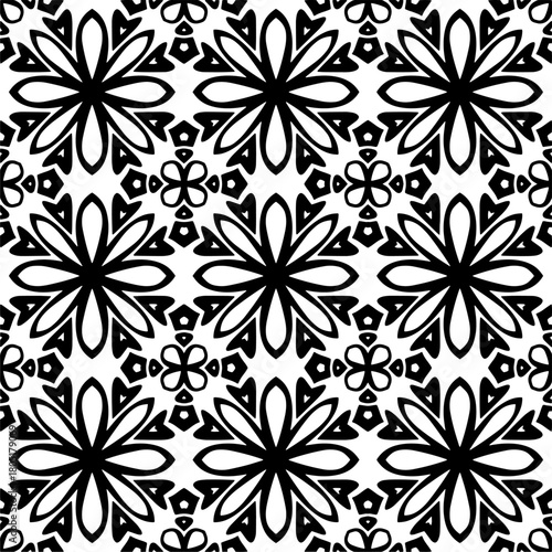  Abstract texture for fabric print, clotht,card, table cloth,tapestry, furniture, banner, cover, invitation, decoration, wrapping.Seamless repeating pattern. Black and white color.