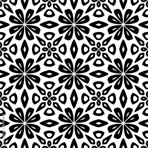  Abstract texture for fabric print, clotht,card, table cloth,tapestry, furniture, banner, cover, invitation, decoration, wrapping.Seamless repeating pattern. Black and white color.