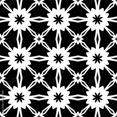  Abstract texture for fabric print, clotht,card, table cloth,tapestry, furniture, banner, cover, invitation, decoration, wrapping.Seamless repeating pattern. Black and white color.