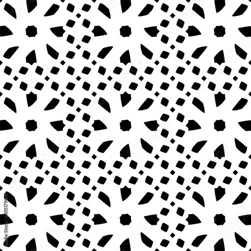  Abstract texture for fabric print, clotht,card, table cloth,tapestry, furniture, banner, cover, invitation, decoration, wrapping.Seamless repeating pattern. Black and white color.