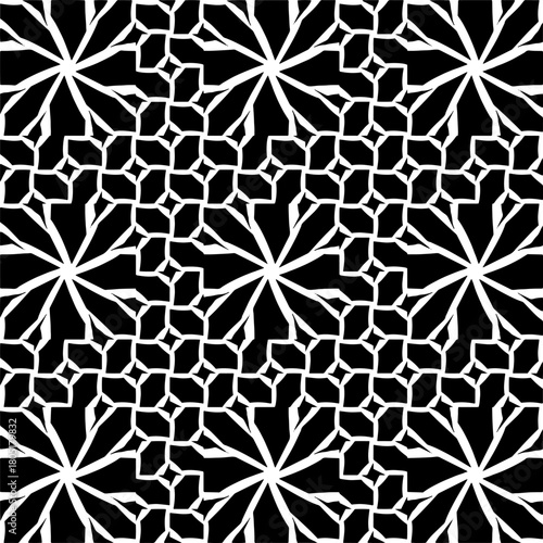  Abstract texture for fabric print, clotht,card, table cloth,tapestry, furniture, banner, cover, invitation, decoration, wrapping.Seamless repeating pattern. Black and white color.