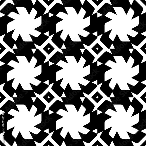  Abstract texture for fabric print, clotht,card, table cloth,tapestry, furniture, banner, cover, invitation, decoration, wrapping.Seamless repeating pattern. Black and white color.