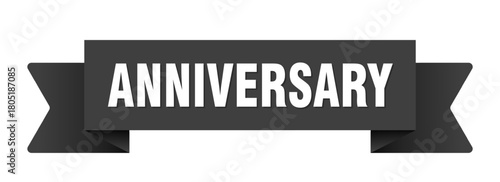 anniversary ribbon isolated on transparent background. anniversary ribbon