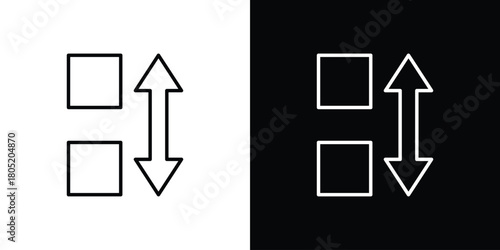 Apps sort icon. Outline symbol for Website UI