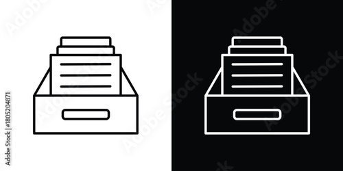 Archive icon. Outline symbol for Website UI