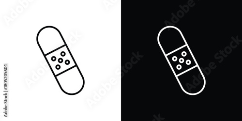 Band aid icon. Outline symbol for Website UI