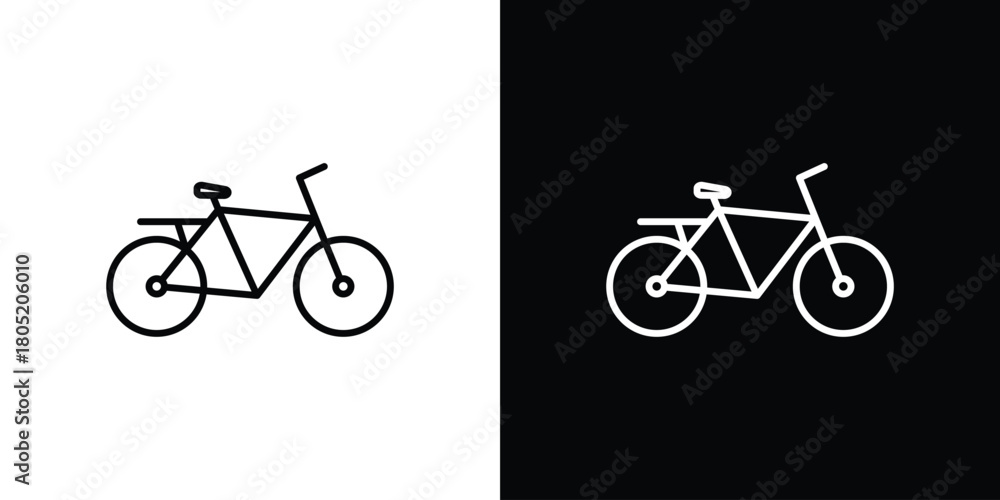 Fototapeta premium Biking mountain icon. Outline symbol for Website UI