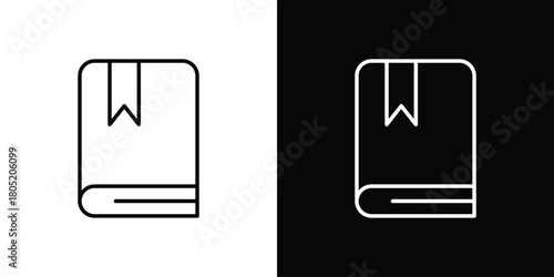 Book bookmark icon. Outline symbol for Website UI