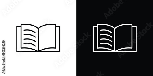 Book icon. Outline symbol for Website UI