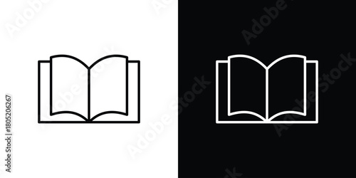Book icon. Outline symbol for Website UI