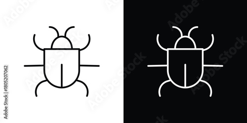 Bug icon. Outline symbol for Website UI