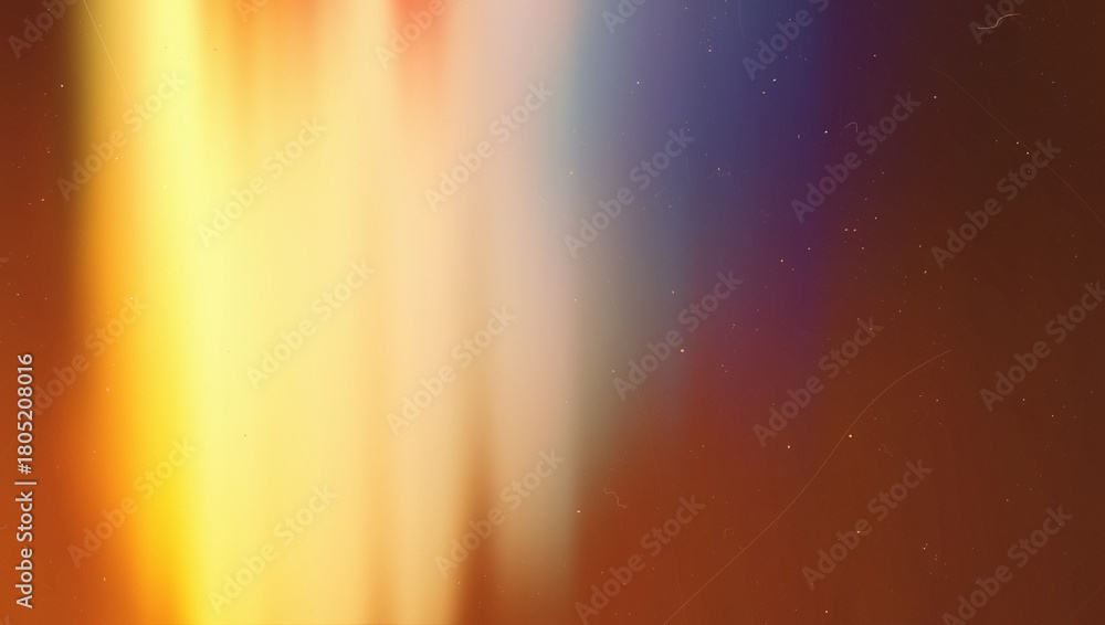 Fototapeta premium 塵や傷のついたノイズのある抽象的な光の背景装飾 感光 光漏れ ライトリーク ほこり テクスチャ