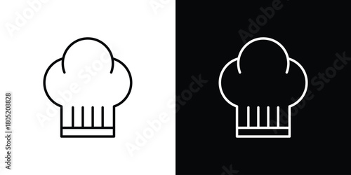 Chef hat icon. Outline symbol for Website UI