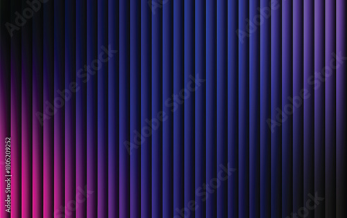Abstract vertical stripes of deep blue purple and pink gradient light show