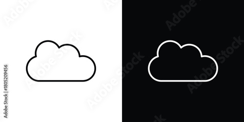 Cloud icon. Outline symbol for Website UI