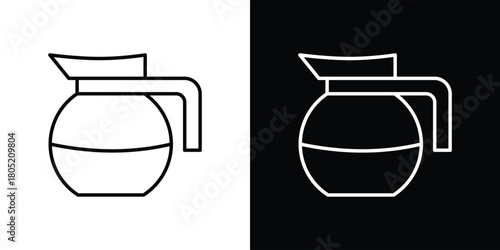 Coffee pot icon. Outline symbol for Website UI