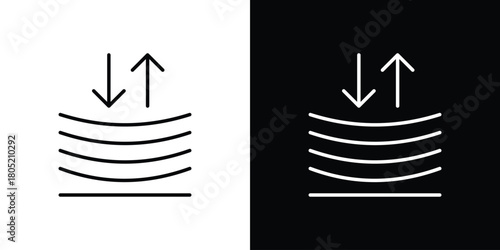 Compress icon. Outline symbol for Website UI