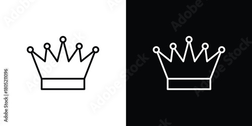 Crown icon. Outline symbol for Website UI